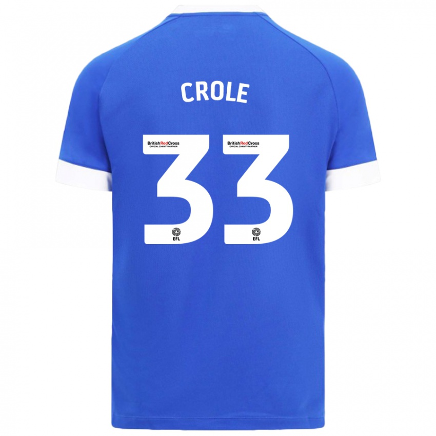 Kinder James Crole #33 Himmelblau Heimtrikot Trikot 2024/25 T-Shirt