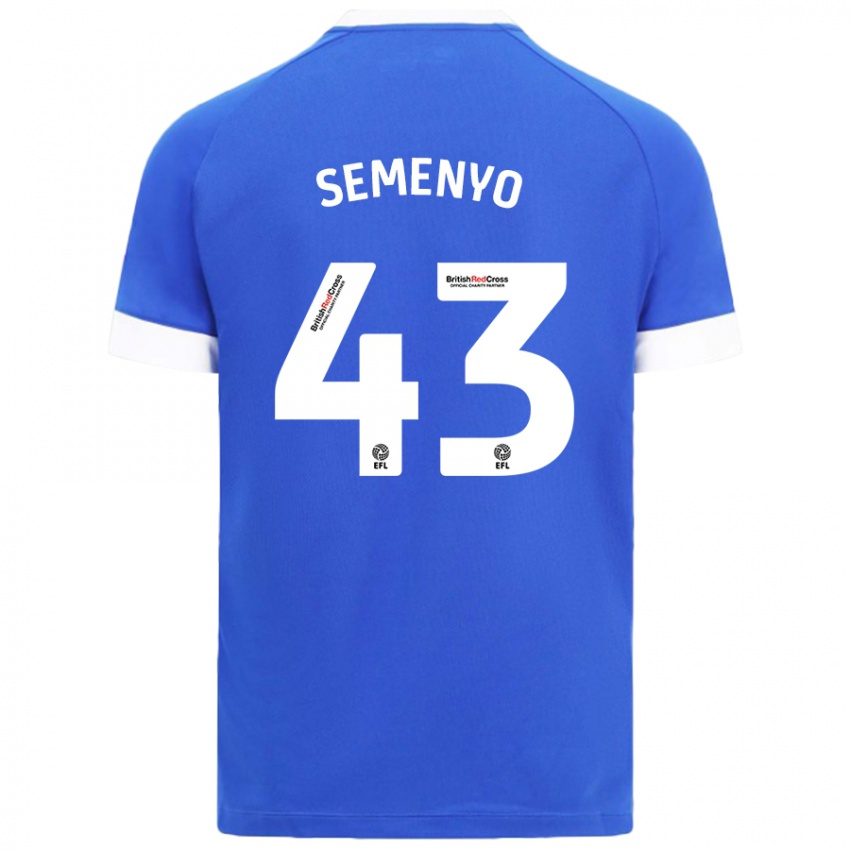 Kinder Jai Semenyo #43 Himmelblau Heimtrikot Trikot 2024/25 T-Shirt