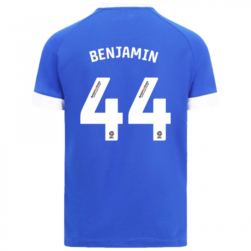 Kinder Xavier Benjamin #44 Himmelblau Heimtrikot Trikot 2024/25 T-Shirt