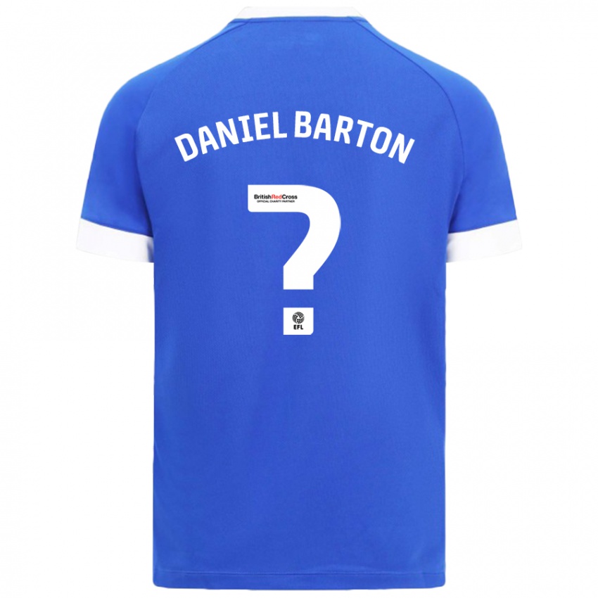 Kinder Daniel Barton #0 Himmelblau Heimtrikot Trikot 2024/25 T-Shirt