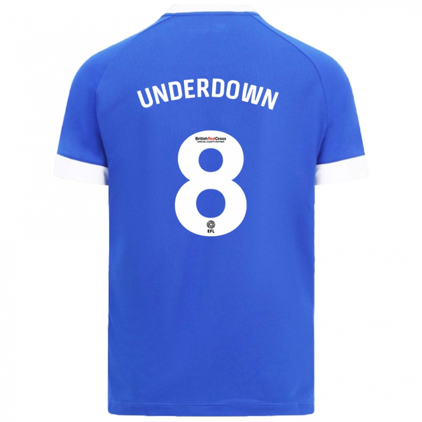 Kinder Kanisha Underdown #8 Himmelblau Heimtrikot Trikot 2024/25 T-Shirt