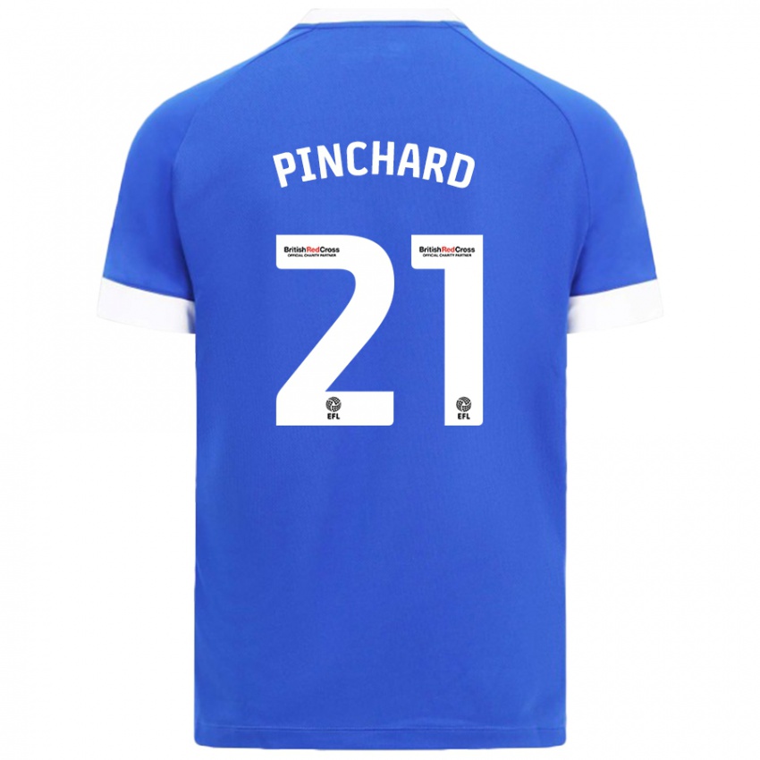 Kinder Cerys Pinchard #21 Himmelblau Heimtrikot Trikot 2024/25 T-Shirt