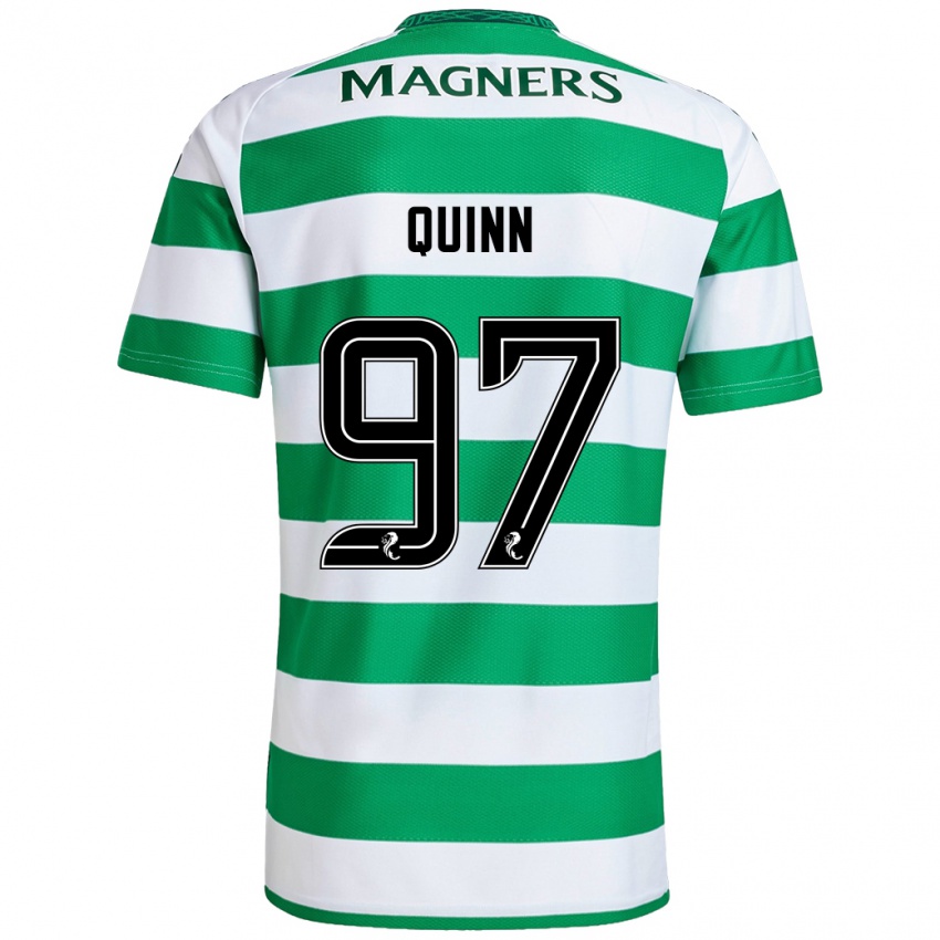 Kinder Ben Quinn #97 Grün Weiß Heimtrikot Trikot 2024/25 T-Shirt