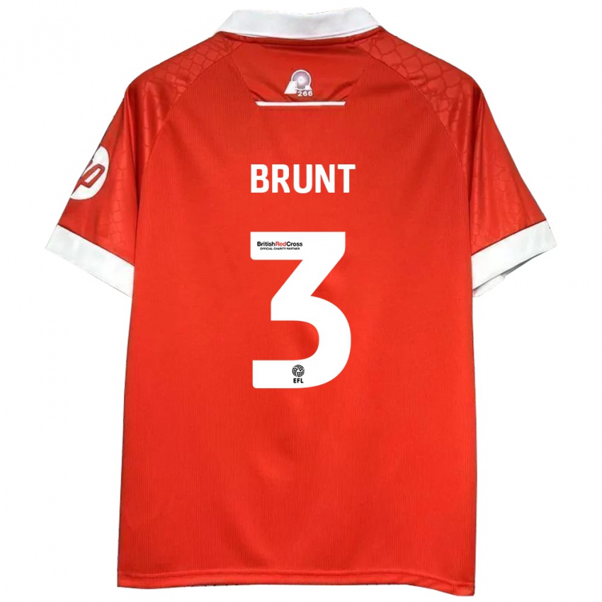 Kinder Lewis Brunt #3 Rot Weiß Heimtrikot Trikot 2024/25 T-Shirt