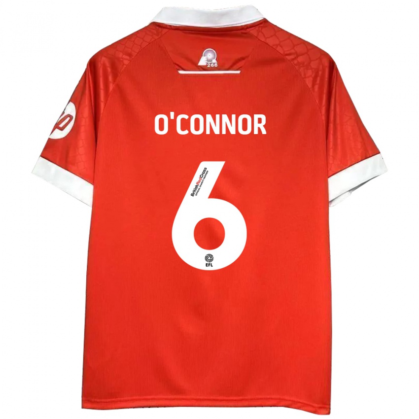 Kinder Thomas O'connor #6 Rot Weiß Heimtrikot Trikot 2024/25 T-Shirt