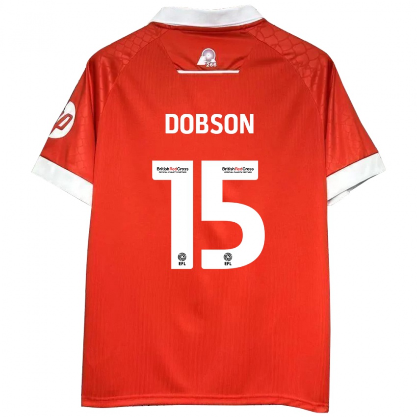 Kinder George Dobson #15 Rot Weiß Heimtrikot Trikot 2024/25 T-Shirt