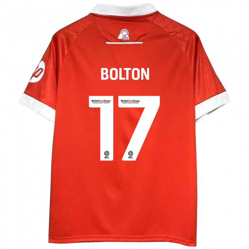 Kinder Luke Bolton #17 Rot Weiß Heimtrikot Trikot 2024/25 T-Shirt