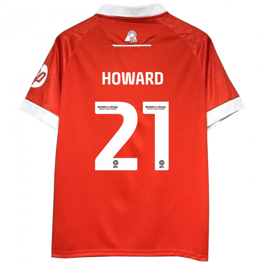 Kinder Mark Howard #21 Rot Weiß Heimtrikot Trikot 2024/25 T-Shirt