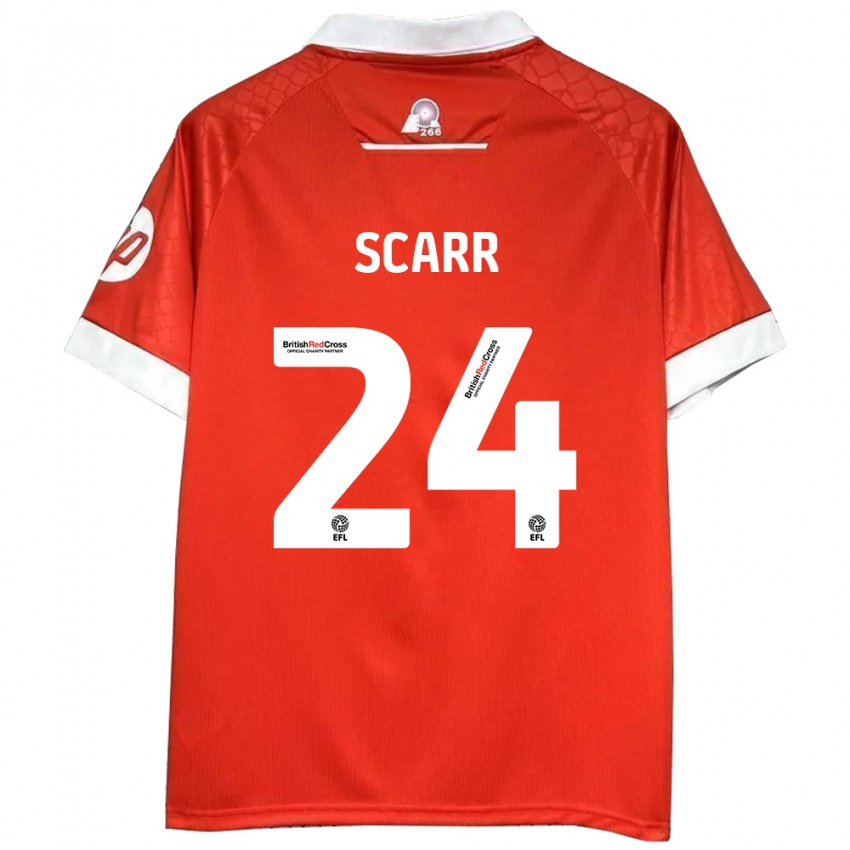 Kinder Dan Scarr #24 Rot Weiß Heimtrikot Trikot 2024/25 T-Shirt