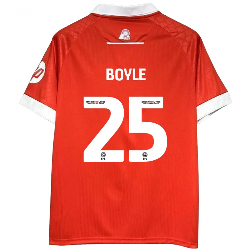 Kinder Will Boyle #25 Rot Weiß Heimtrikot Trikot 2024/25 T-Shirt