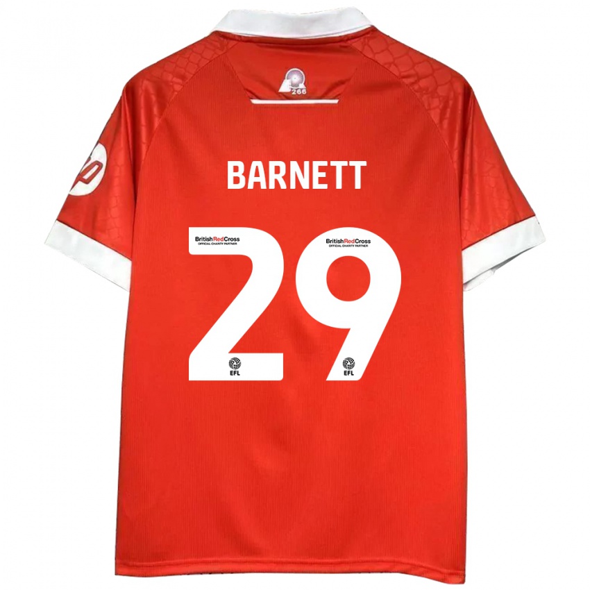 Kinder Ryan Barnett #29 Rot Weiß Heimtrikot Trikot 2024/25 T-Shirt