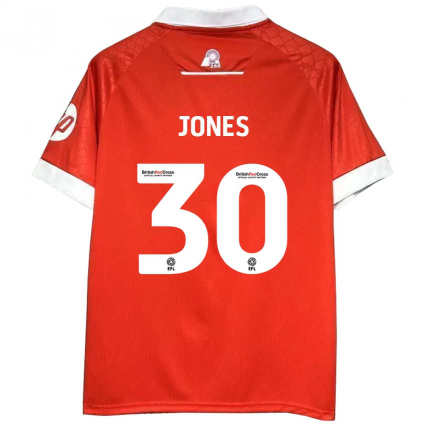 Kinder James Jones #30 Rot Weiß Heimtrikot Trikot 2024/25 T-Shirt