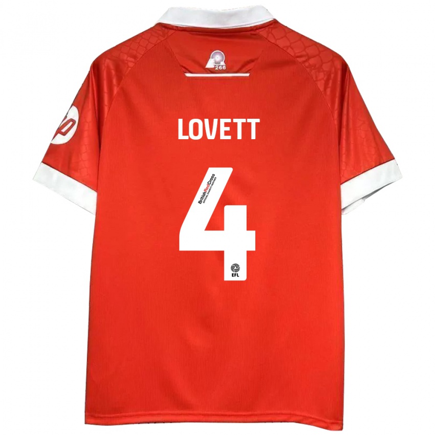 Kinder Erin Lovett #4 Rot Weiß Heimtrikot Trikot 2024/25 T-Shirt