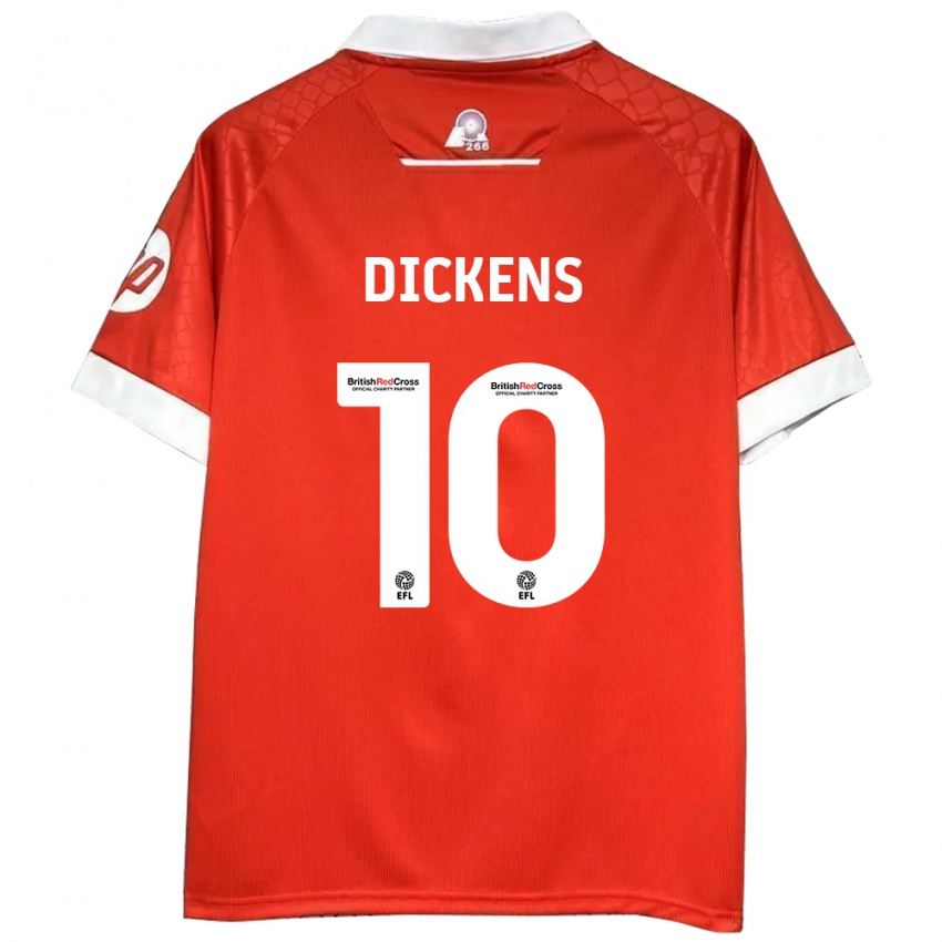 Kinder Tj Dickens #10 Rot Weiß Heimtrikot Trikot 2024/25 T-Shirt