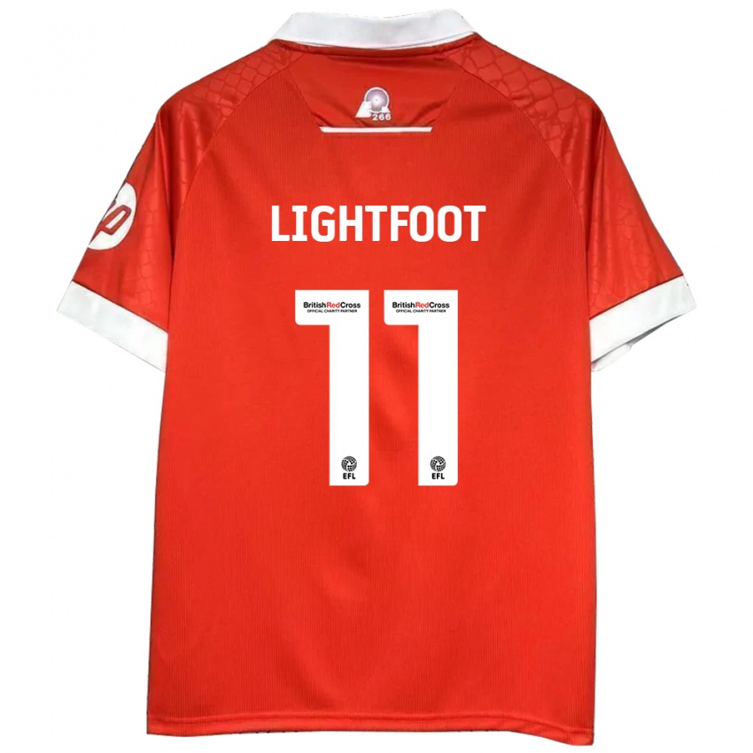 Kinder Amber Lightfoot #11 Rot Weiß Heimtrikot Trikot 2024/25 T-Shirt