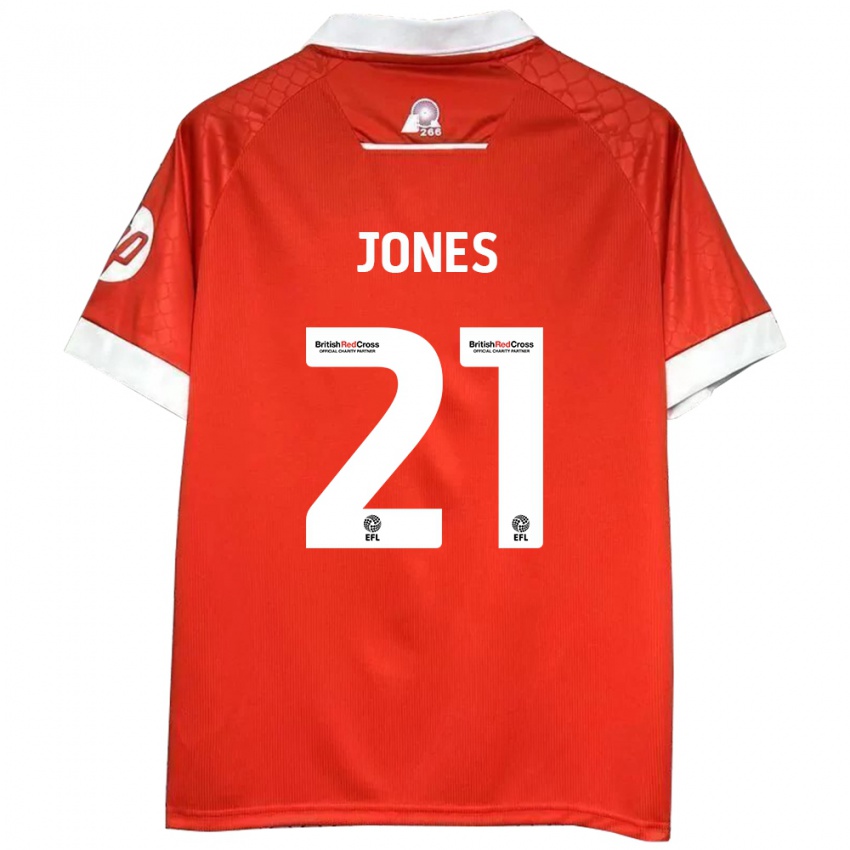 Kinder Lili Jones #21 Rot Weiß Heimtrikot Trikot 2024/25 T-Shirt