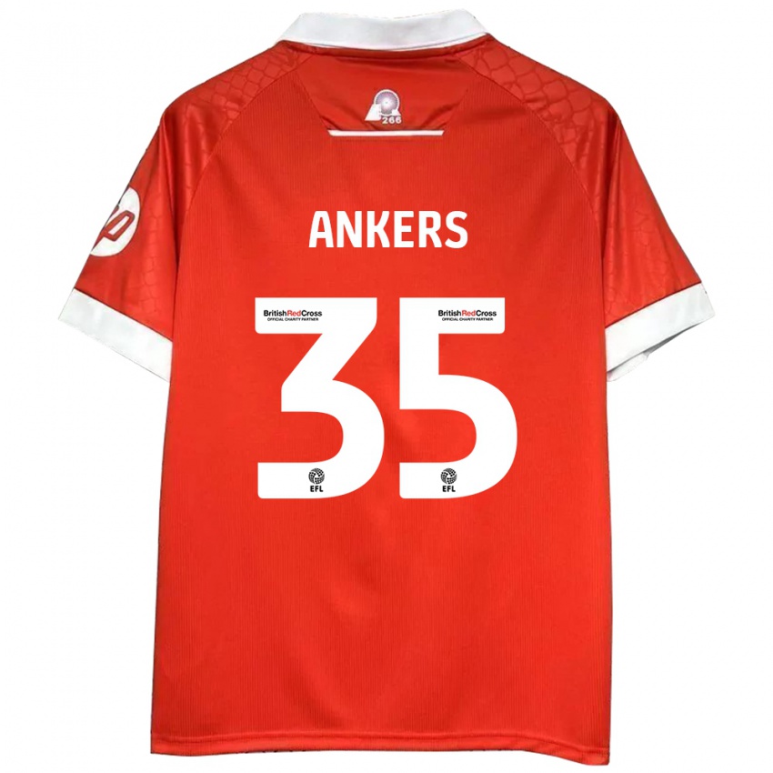 Kinder Chloe Ankers #35 Rot Weiß Heimtrikot Trikot 2024/25 T-Shirt