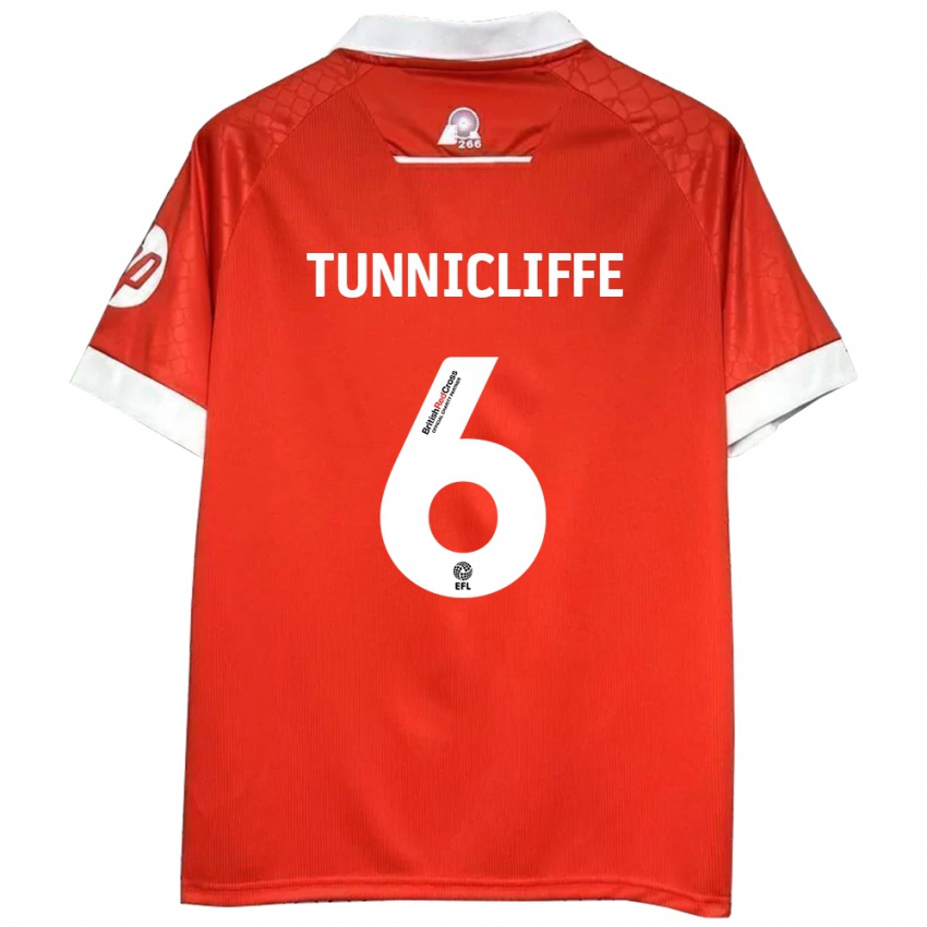 Kinder Jordan Tunnicliffe #6 Rot Weiß Heimtrikot Trikot 2024/25 T-Shirt