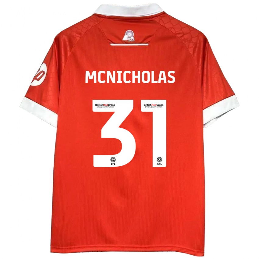 Kinder Luke Mcnicholas #31 Rot Weiß Heimtrikot Trikot 2024/25 T-Shirt