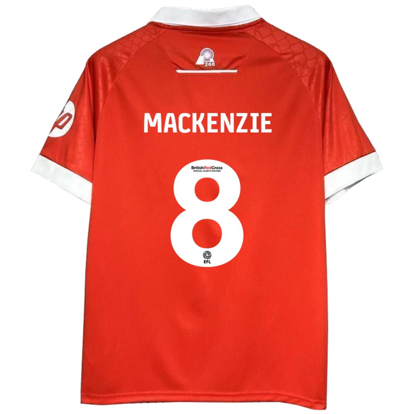 Kinder Libby Mackenzie #8 Rot Weiß Heimtrikot Trikot 2024/25 T-Shirt