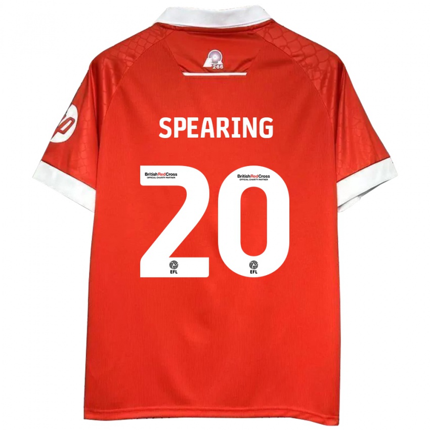 Kinder Natasha Spearing #20 Rot Weiß Heimtrikot Trikot 2024/25 T-Shirt