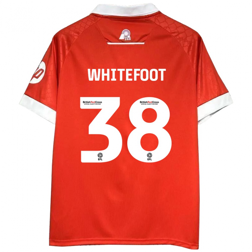 Kinder Lily Whitefoot #38 Rot Weiß Heimtrikot Trikot 2024/25 T-Shirt