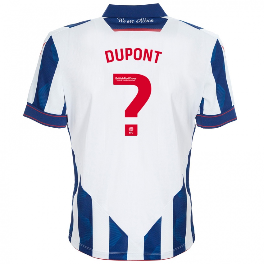 Kinder Noah Dupont #0 Weiß Dunkelblau Heimtrikot Trikot 2024/25 T-Shirt