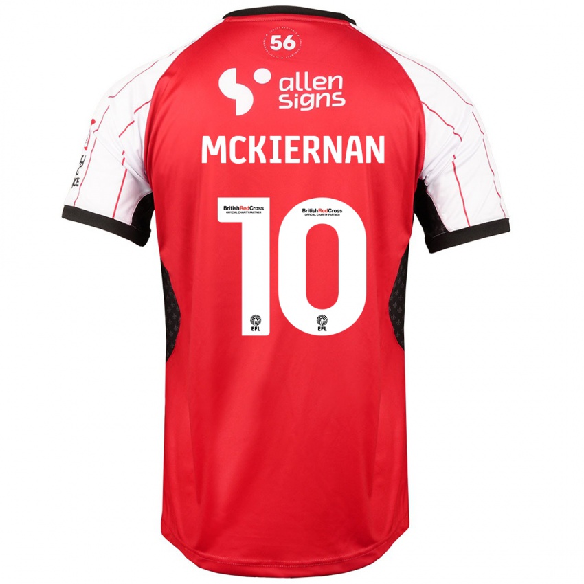 Kinder Jj Mckiernan #10 Weiß Heimtrikot Trikot 2024/25 T-Shirt