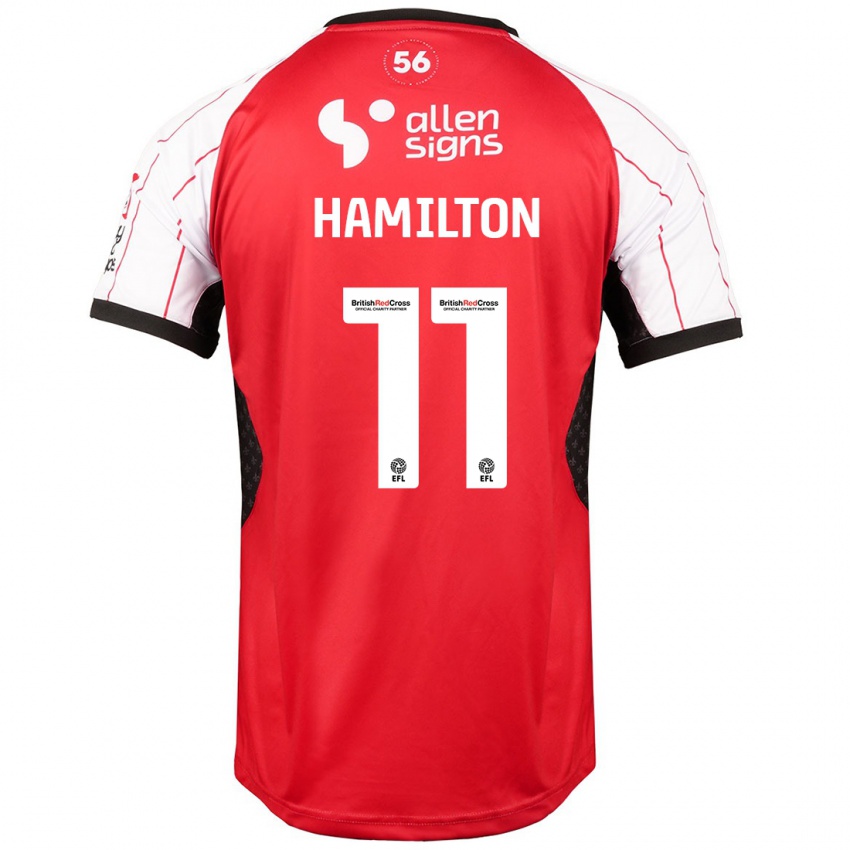 Kinder Ethan Hamilton #11 Weiß Heimtrikot Trikot 2024/25 T-Shirt