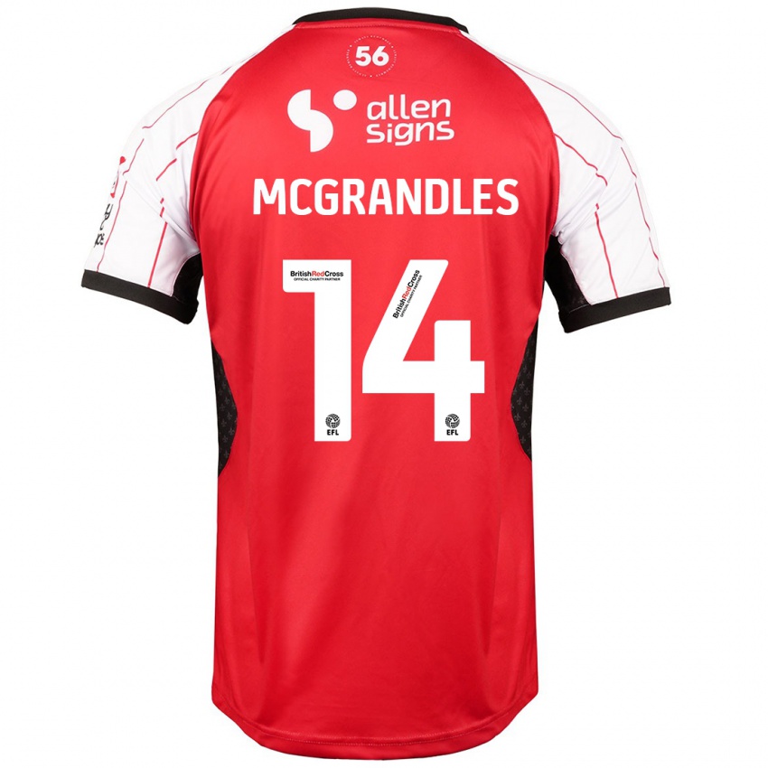 Kinder Conor Mcgrandles #14 Weiß Heimtrikot Trikot 2024/25 T-Shirt