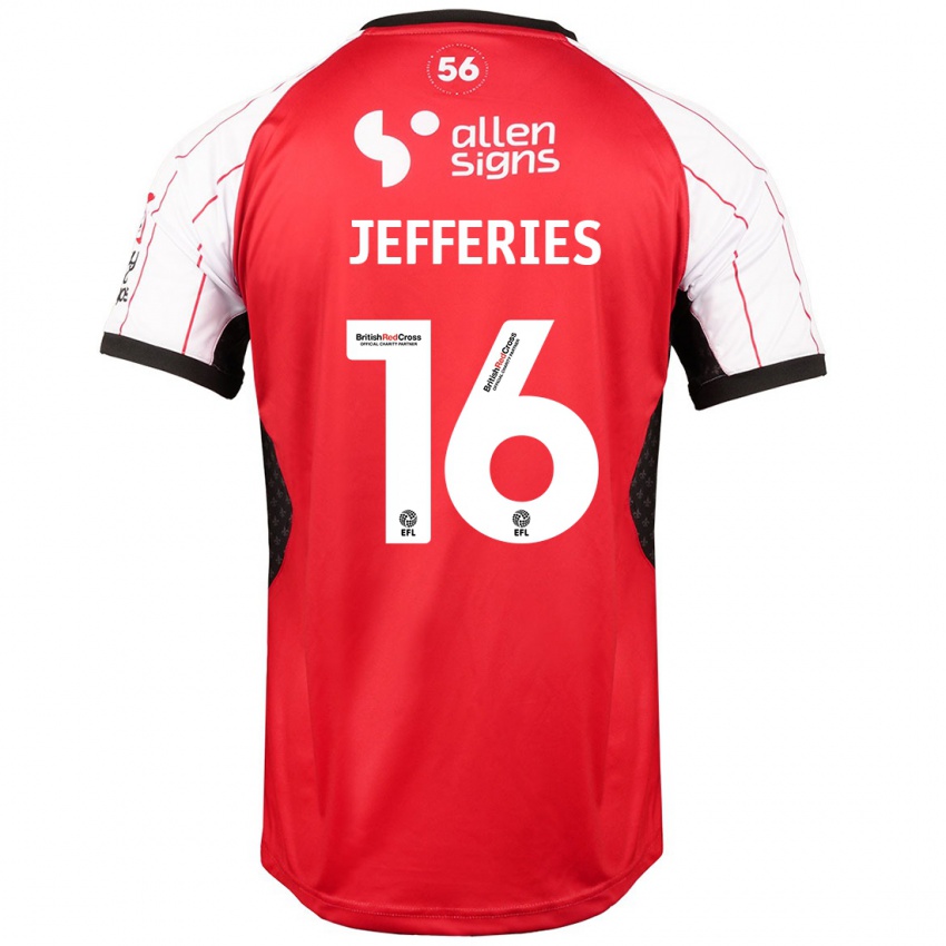 Kinder Dom Jefferies #16 Weiß Heimtrikot Trikot 2024/25 T-Shirt