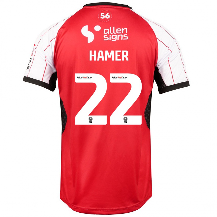 Kinder Tom Hamer #22 Weiß Heimtrikot Trikot 2024/25 T-Shirt