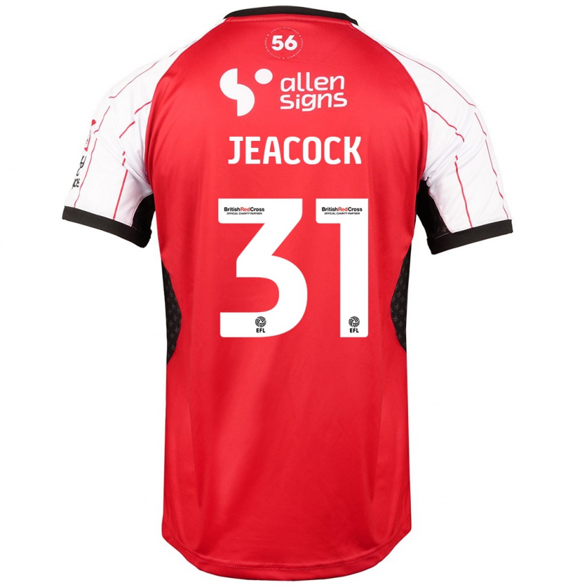 Kinder Zach Jeacock #31 Weiß Heimtrikot Trikot 2024/25 T-Shirt