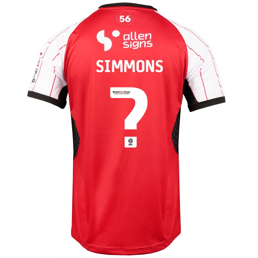 Kinder Noah Simmons #0 Weiß Heimtrikot Trikot 2024/25 T-Shirt