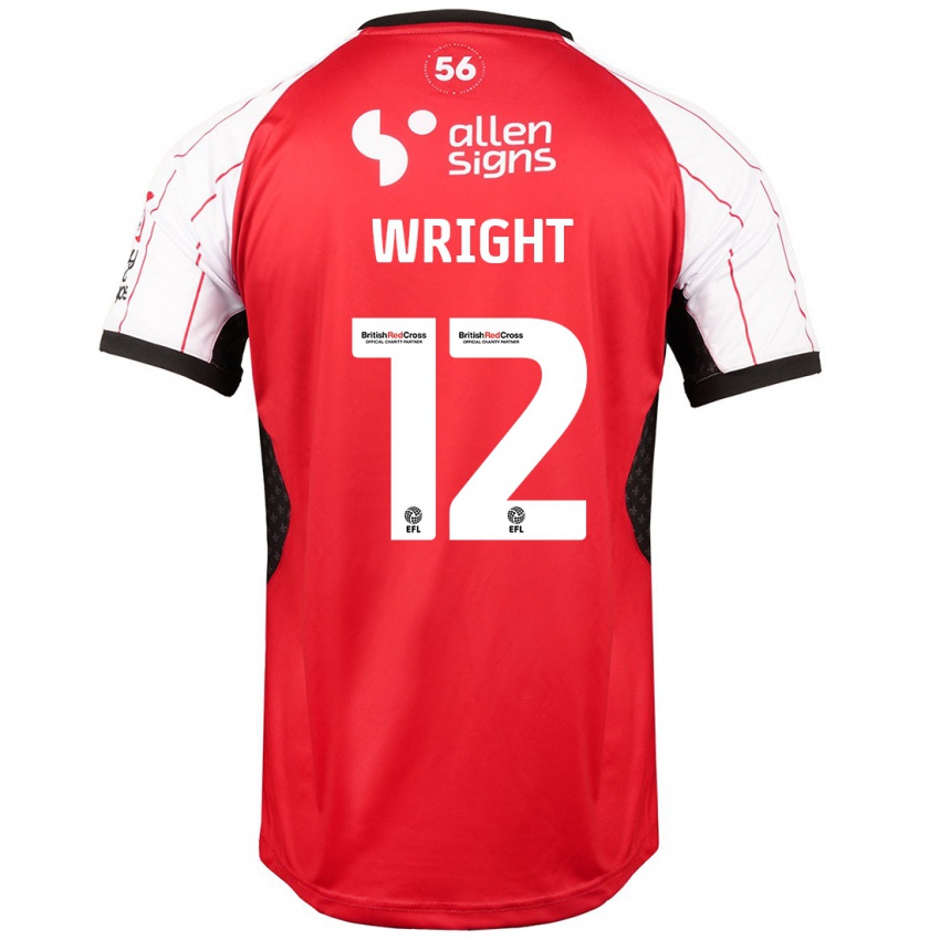 Kinder Jordan Wright #12 Weiß Heimtrikot Trikot 2024/25 T-Shirt