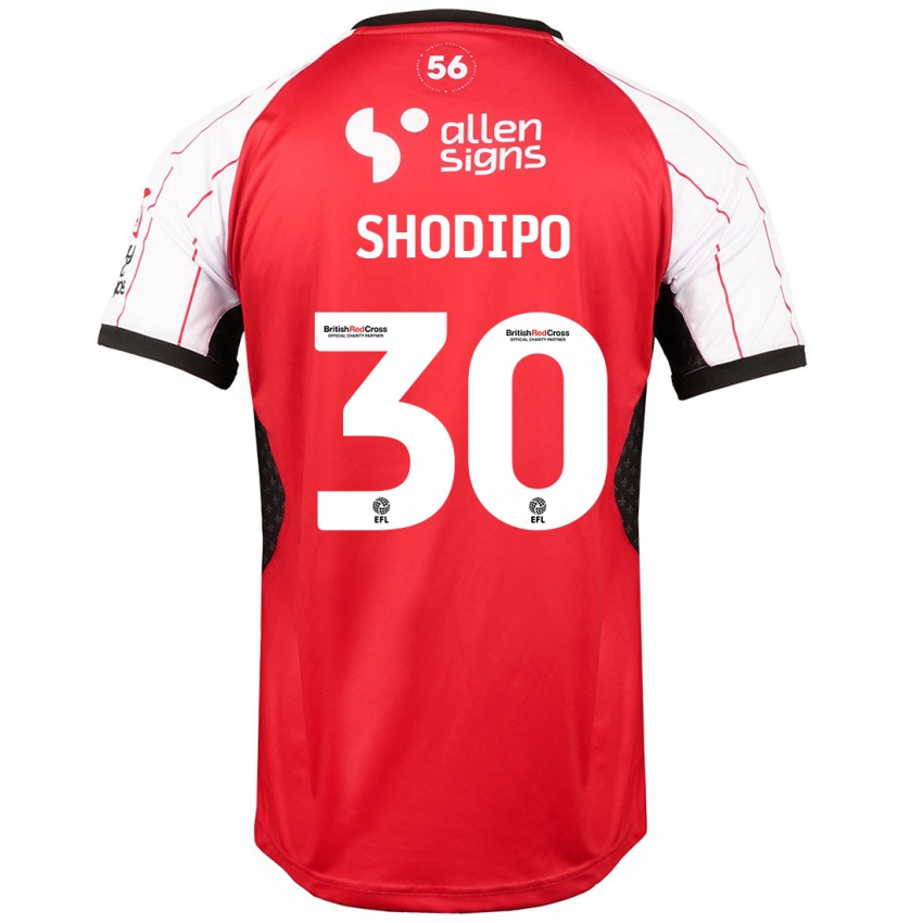 Kinder Olamide Shodipo #30 Weiß Heimtrikot Trikot 2024/25 T-Shirt