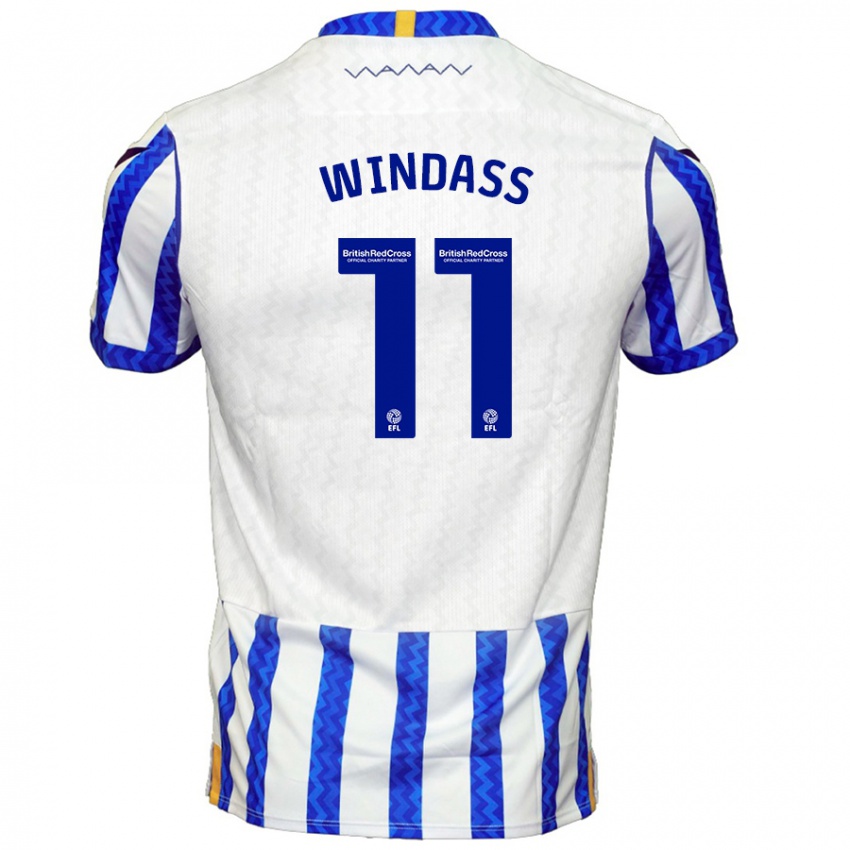 Kinder Josh Windass #11 Blau Weiß Heimtrikot Trikot 2024/25 T-Shirt