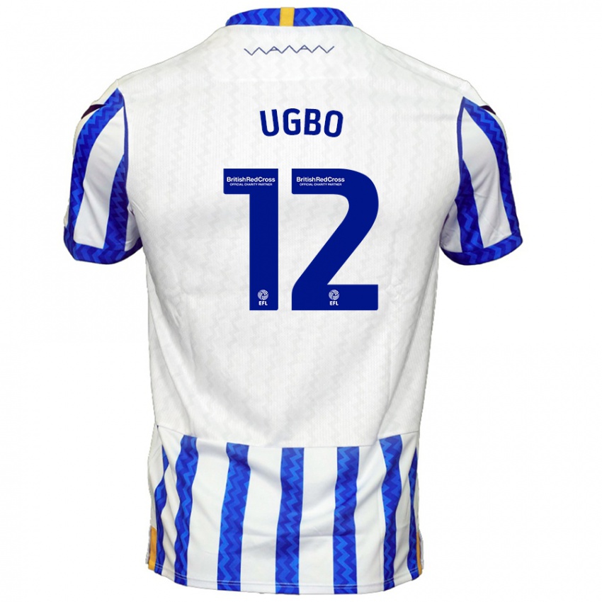 Kinder Iké Ugbo #12 Blau Weiß Heimtrikot Trikot 2024/25 T-Shirt