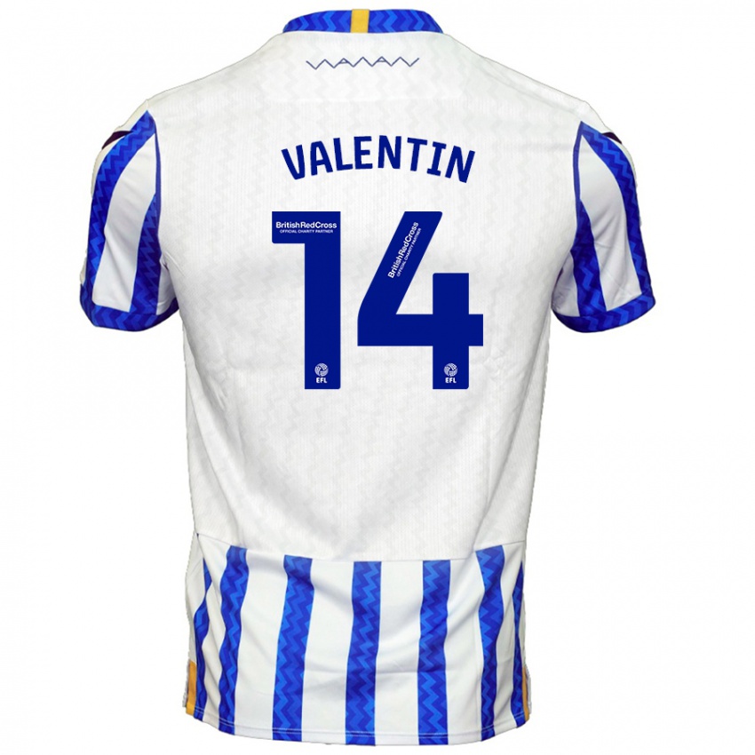 Kinder Pol Valentín #14 Blau Weiß Heimtrikot Trikot 2024/25 T-Shirt