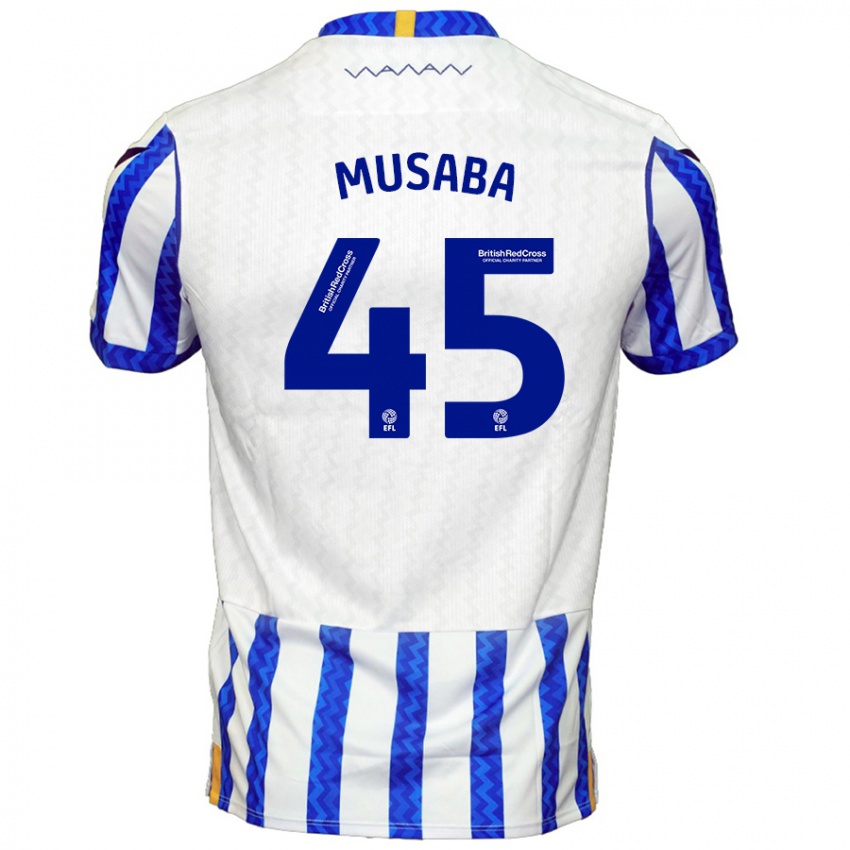 Kinder Anthony Musaba #45 Blau Weiß Heimtrikot Trikot 2024/25 T-Shirt