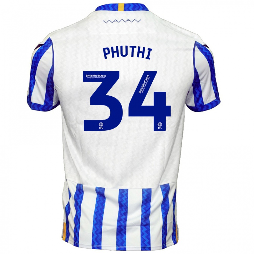 Kinder Joey Phuthi #34 Blau Weiß Heimtrikot Trikot 2024/25 T-Shirt