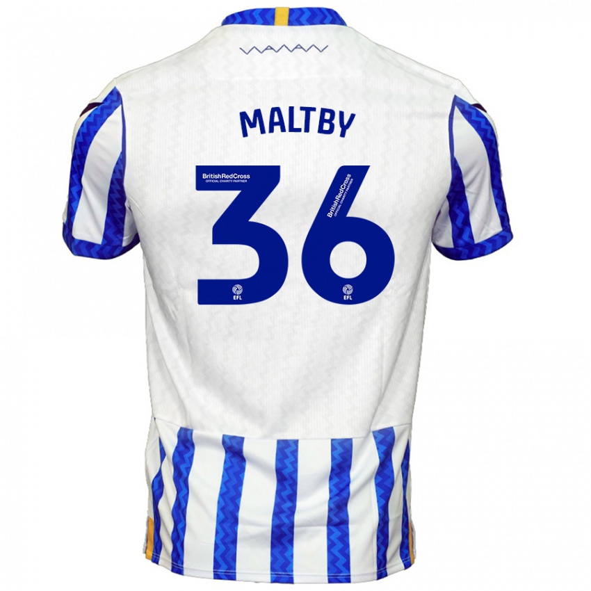 Kinder Mackenzie Maltby #36 Blau Weiß Heimtrikot Trikot 2024/25 T-Shirt