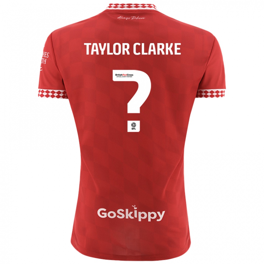 Kinder Omar Taylor-Clarke #0 Rot Heimtrikot Trikot 2024/25 T-Shirt