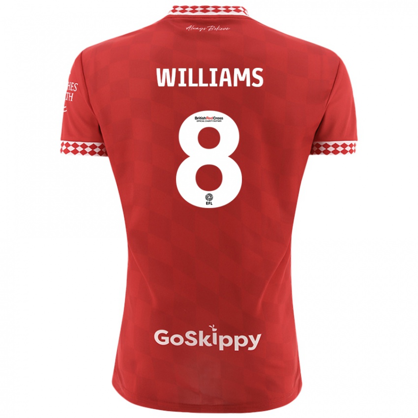 Kinder Joe Williams #8 Rot Heimtrikot Trikot 2024/25 T-Shirt