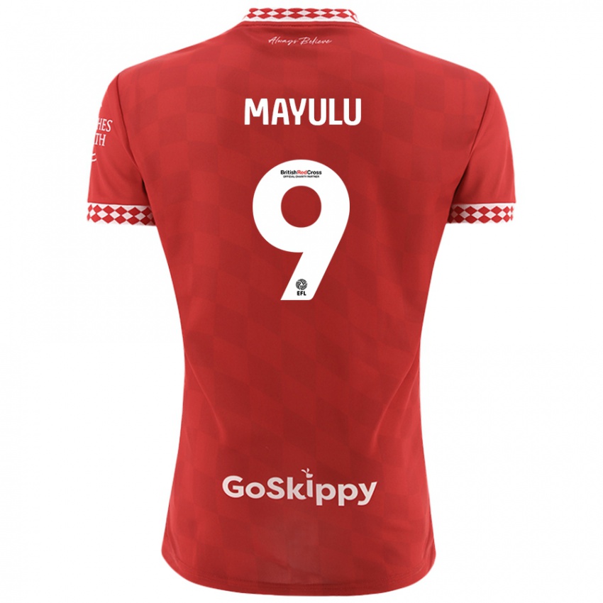 Kinder Fally Mayulu #9 Rot Heimtrikot Trikot 2024/25 T-Shirt