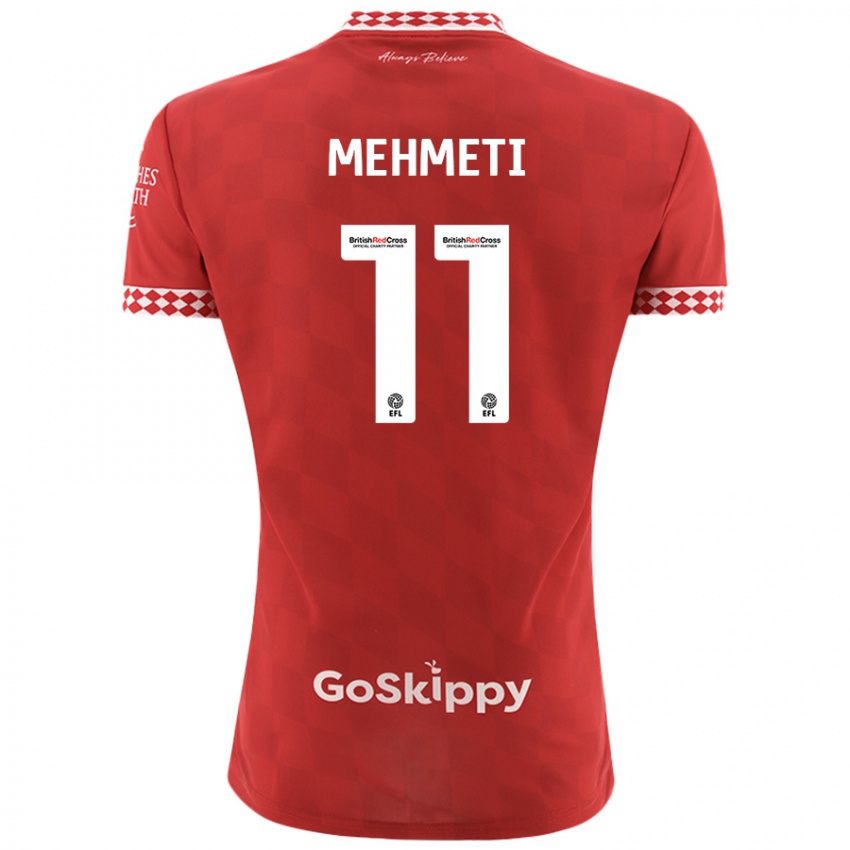 Kinder Anis Mehmeti #11 Rot Heimtrikot Trikot 2024/25 T-Shirt