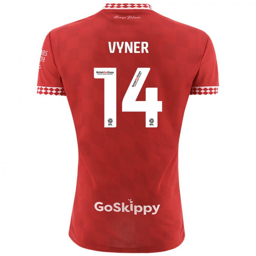 Kinder Zak Vyner #14 Rot Heimtrikot Trikot 2024/25 T-Shirt