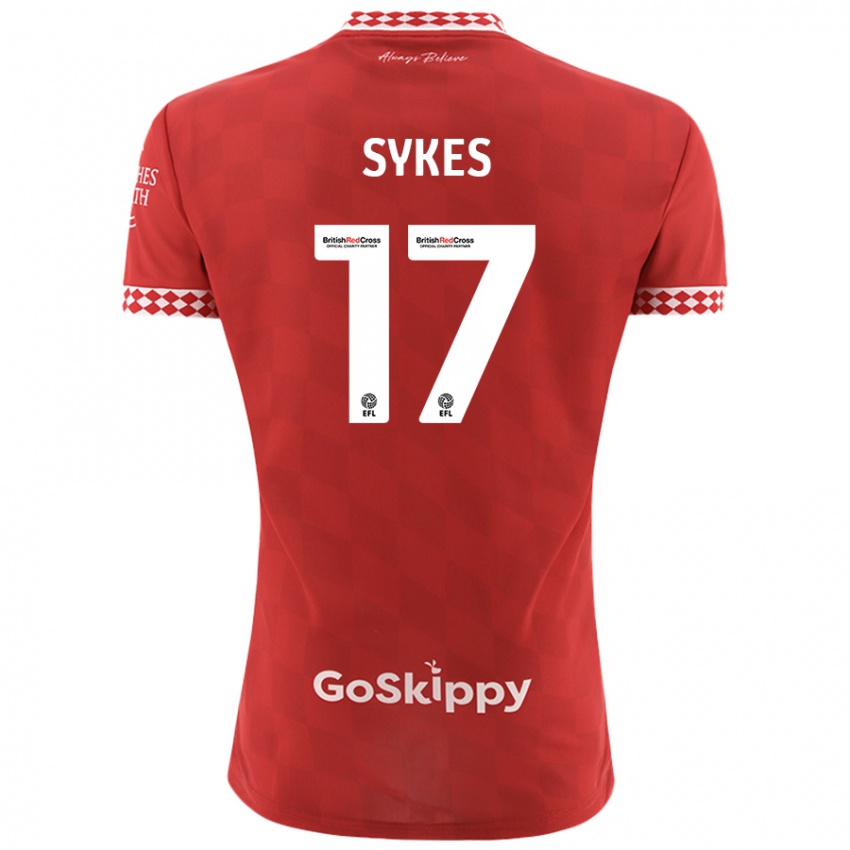 Kinder Mark Sykes #17 Rot Heimtrikot Trikot 2024/25 T-Shirt