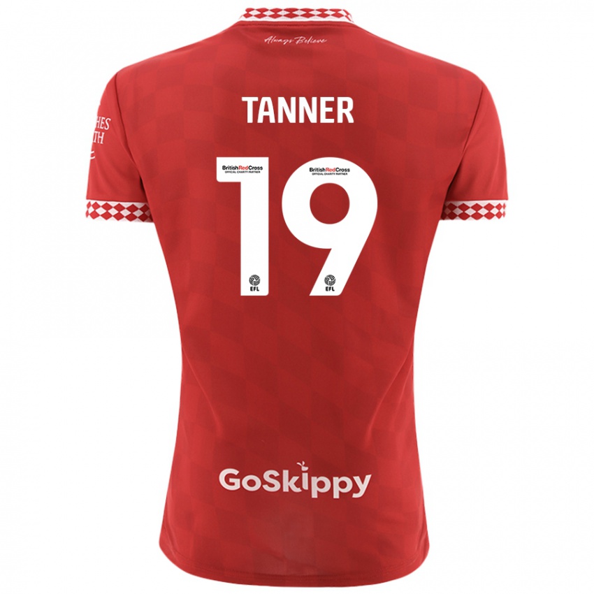 Kinder George Tanner #19 Rot Heimtrikot Trikot 2024/25 T-Shirt