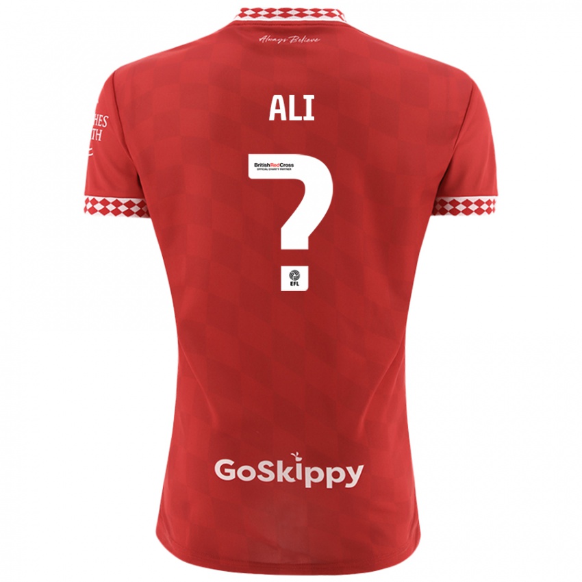 Kinder Zack Ali #0 Rot Heimtrikot Trikot 2024/25 T-Shirt